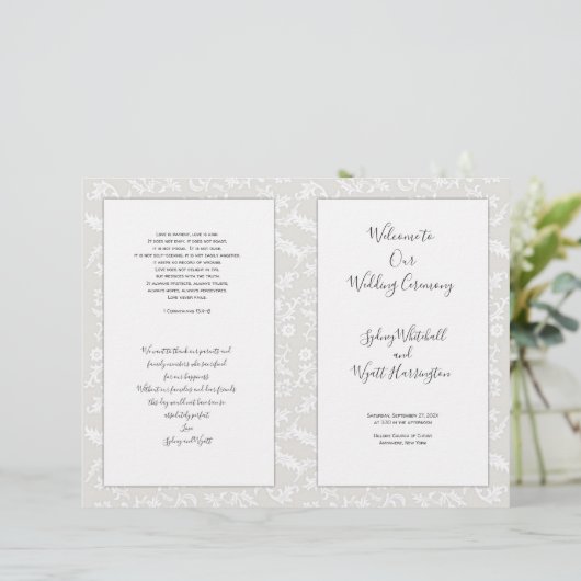 折り畳まれた結婚カトリックの式プロ葉グラム (スタンド正面)