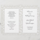 折り畳まれた結婚カトリックの式プロ葉グラム (正面/裏面)