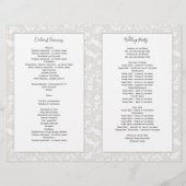 折り畳まれた結婚カトリックの式プロ葉グラム (裏面)