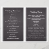 折り畳まれた結婚式のプログラム上のストリングライト (裏面)