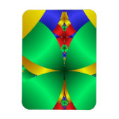 折り畳まれた緑の円錐(金ゴールド) マグネット (縦)