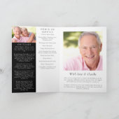 折り畳まれた葬儀プログラム |写真モダンコラージュ プログラム (内部)