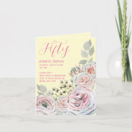 折り畳まれた誕生日カードの空白の招待状 サンキューカード