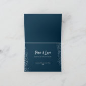 折り畳まれた青いクリスマスツリー シーズンカード (内部)