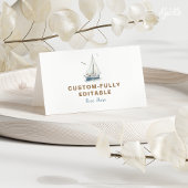 折り畳まれた食航海の品テントB'dayカードの上に帆 カード