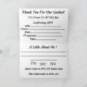 折り畳まれたＱＳＬ 961 サンキューカード (内部)