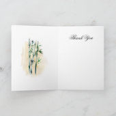 折り畳ま日本のれた芸術の静寂 サンキューカード (内部)