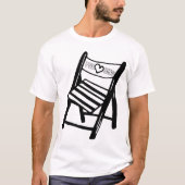 折り畳みおもしろい椅子 Tシャツ (正面)
