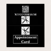 折り畳みアポイントメントカード- BusyBeeデザイン 名刺 (外部フラット)