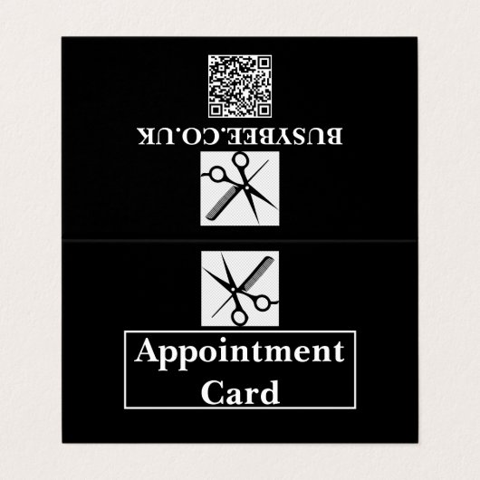 折り畳みアポイントメントカード- BusyBeeデザイン 名刺 (外部フラット)