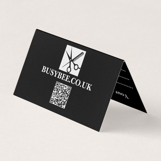 折り畳みアポイントメントカード- BusyBeeデザイン 名刺 (裏面)