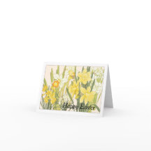 折り畳みイースターダフォディルグリーティングカード