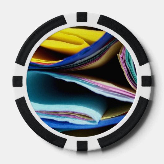 折り畳みカラフル紙mf ポーカーチップ (正面)
