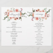 折り畳みカントリーボー結婚式 プログラム冊子 チラシ (裏面)