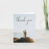 折り畳みカードと写真の結婚サンキューカード サンキューカード (正面)