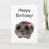 折り畳みカードコケット悲しいハムスターミーム カード (正面)