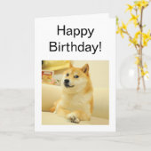 折り畳みカードドージドッグミーム カード (黄色い花)