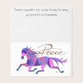 折り畳みカードパープルピースホースバイシェリージャービス (外部フラット)