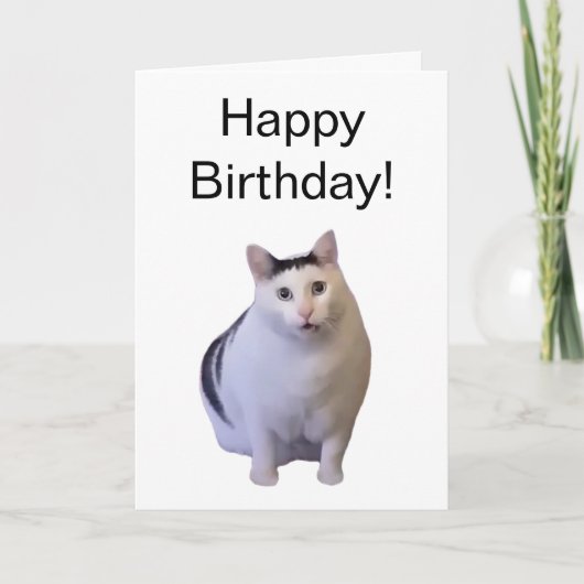 折り畳みカードフキャットミーム カード (正面)