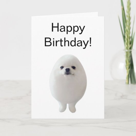 折り畳みカード卵ドッグミーム カード (正面)