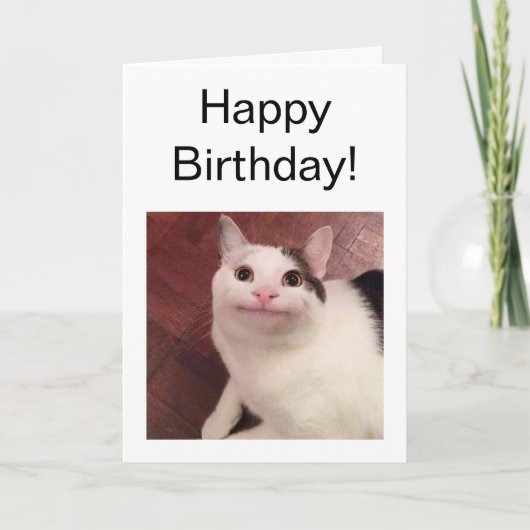 折り畳みカード型丁寧猫ミーム カード (正面)