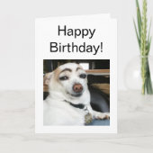 折り畳みカード眉毛ドッグミーム カード (正面)