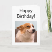 折り畳みカード笑顔コーギミーム カード (正面)