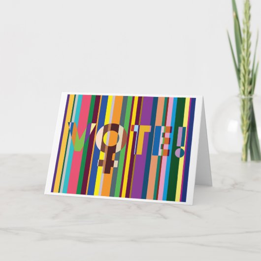 折り畳みカード – 「女性が決める」（投票！） サンキューカード (正面)