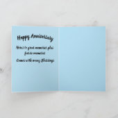 折り畳みカード : 結婚記念日グリーティングカード 鳩 カード (内部)