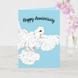 折り畳みカード : 結婚記念日グリーティングカード 鳩 カード