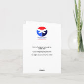 折り畳みクリスマスカードはオリジナルアートから印刷 カード (裏面)