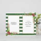 折り畳みクリスマスプログラム – 緑と金ゴールド (スタンド正面)