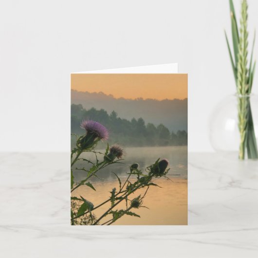 折り畳みグリーティングカードと自然テーマ カード (正面)