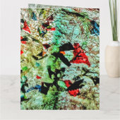 折り畳みグリーティングカードのダブルホワイトテクスチャ抽象芸術 カード (裏面)