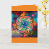 折り畳みグリーティングカードカッコいい- Squaresコレクション カード (黄色い花)