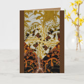 折り畳みグリーティングカードカッコいい- Squaresコレクション カード (黄色い花)