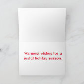 折り畳みグリーティングカードクリスマスカード愛らしい犬 カード (内部)