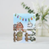 折り畳みグリーティングカードジグソーパズル ポストカード (スタンド正面)