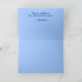 折り畳みグリーティングカードテキサス州ワイルドフラワーズ引用文 カード (内部)