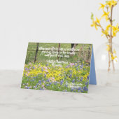 折り畳みグリーティングカードテキサス州ワイルドフラワーズ引用文 カード (黄色い花)