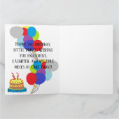 折り畳みグリーティングカードハッピーセカンドバースデー孫 カード (内部)