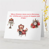 折り畳みグリーティングカードビクトリアン – クリスマスカード カード (黄色い花)