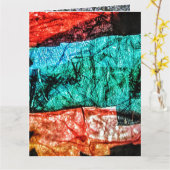 折り畳みグリーティングカード再生プラスチック写真プリント カード (黄色い花)