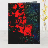 折り畳みグリーティングカード再生プラスチック抽象芸術 カード (黄色い花)