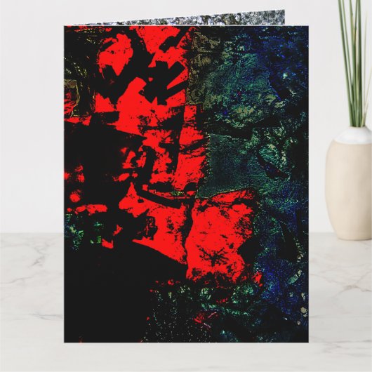 折り畳みグリーティングカード再生プラスチック抽象芸術 カード (正面)