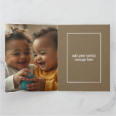 折り畳みグリーティングカード写真と文字を2つ追加 カード (内部)