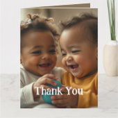 折り畳みグリーティングカード写真と文字を2つ追加 カード (正面)