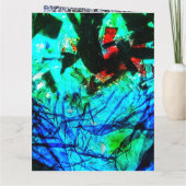 折り畳みグリーティングカード深いの濃い抽象芸術をリサイクル カード (裏面)