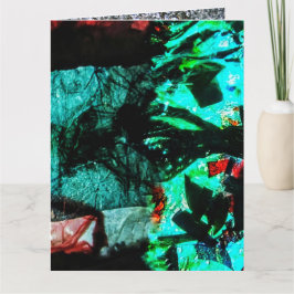 折り畳みグリーティングカード深いの濃い抽象芸術をリサイクル カード