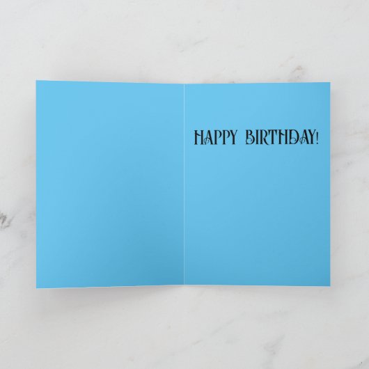 折り畳みグリーティングカード誕生日の個人用名前yr カード (内部)